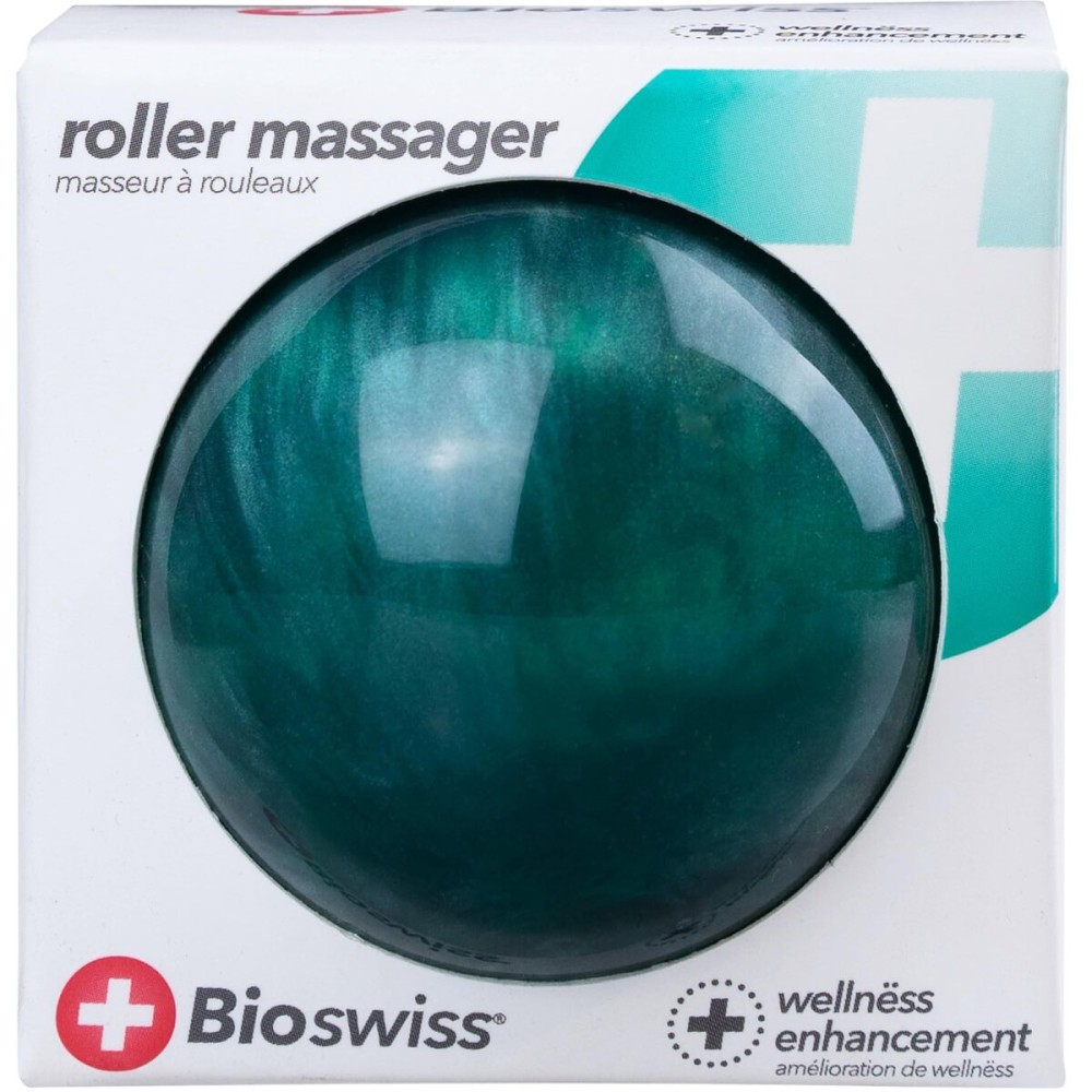 BioSwiss Roller Ball Massager, Handheld Full Body Massage Tool for Back, Legs, and Muscles