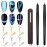 SILPECWEE 9pcs Cat Eye Nail Magnet, 3 In 1 Strong Magnetic Cat Eye Gel Nail Polish Magnet, Y-Shaped Guide Stick for Heart Effect, Nail Art Tools for Nail Art Salon DIY Home