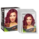 10 PCS Wine Red Hair Dye Shampoo 3 in 1, Long Lasting Hair Color Dye, Semi- Permanent Instant Shampoo for Men & Women - Herbal Ingredients, Easy to Use (Wine red)