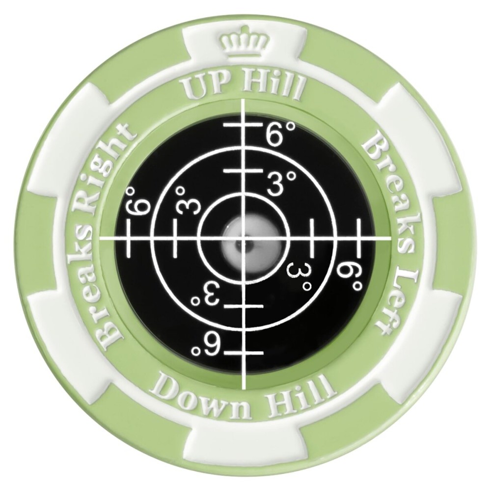 SlopeMaster ProGreen Reader - Golf Ball Marker with High Precision Green Reading Aid Golf Accessories for Men Women (LightGreen&Black)