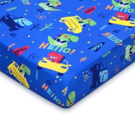 UOMNY Crib Sheet, Dinosaur Crib Sheets Baby Sheet for Standard Crib and Toddler Mattresses Nursery Bedding Sheet Crib Mattress Sheets for Boys and Girls 1 Pack Toddler Sheet