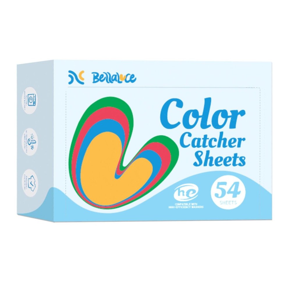 Catcher Sheets for Laundry 54 Count, Dye Catcher to Prevent Color Runs, Grabber Sheets for Home, Apartment, Dorm, Hotel