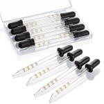 8 Pack, 1 mL Glass Eye Dropper with Measurement - Long Bent & Straight Tip Calibrated Glass Medicine Droppers, Accurate Dose Pipette Dropper for Essential Oil, Feeding, Ear, Eye, Lab, Health, Beauty