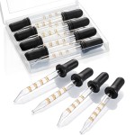 8 Pack, 1 mL Glass Eye Dropper with Measurement - Short Bent & Straight Tip Calibrated Glass Medicine Droppers, Accurate Dose Pipette Dropper for Essential Oil, Feeding, Ear, Eye, Lab, Health, Beauty