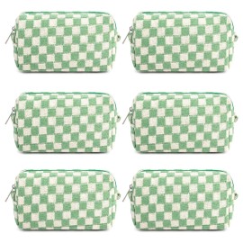 SOIDRAM Makeup Bag Preppy Cosmetic Bag Bulk Makeup Pouch Personalize Travel Toiletry Bag Organizer Cute DIY Makeup Brushes Storage Bag for Women