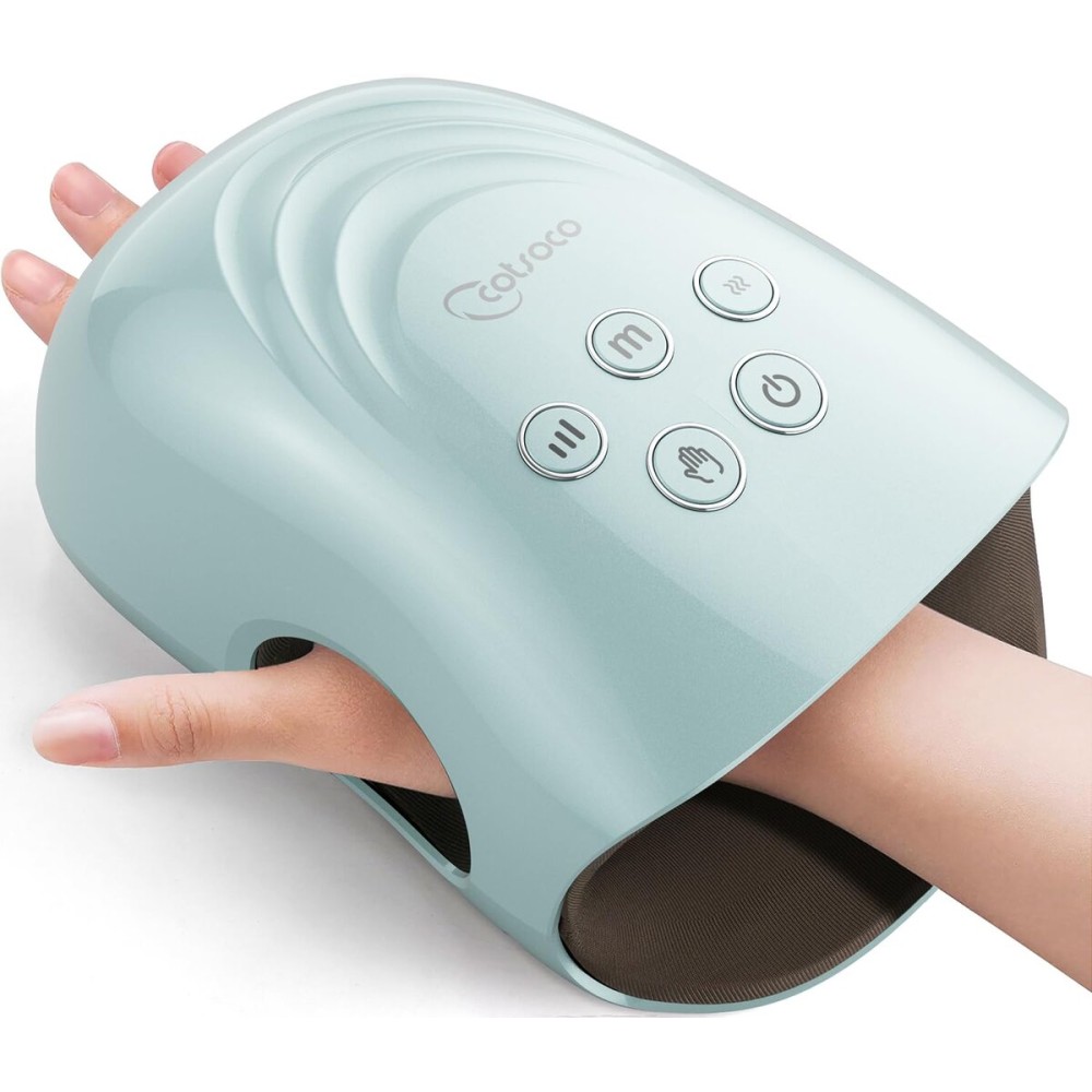 cotsoco Hand Massager - 3Massage Sizes, Cordless Hand Massager with Heat & Compression for Arthritis and Carpal Tunnel, Gift for Men Women Family Friends, Relaxation at Home, Office, Outdoors, Blue