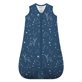 Mosebears Sleep Sack Baby Winter Wearable Blanket with 2-Way Zipper,2.5 TOG Cotton Sleep Sack Unisex(Navy Blue,18-24 Months)