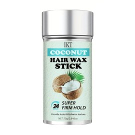 Shiyalan IKT Coconut Hair Wax Stick, Hair Wax Stick for Wigs, Strong Hold Non-greasy Styling Hair Pomade Stick