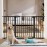 BABELIO 36 Tall Baby Gate, PressGuard P7, 29-55 Auto Close Pressure Mounted Dog Gate for Doorways & Hallway, Basics Easy Walk Thru Pet Gate, Extra Wide Metal Child Gate, Black
