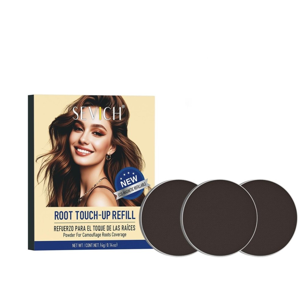 SEVICH Magnetic Replaceable Hairline Powder, Refill Pack 3 Pcs- Interhair Concealer, Environmentally Friendly Replacement, Waterproof and Sweatproof, Long lasting Coverage (Dark Brown)