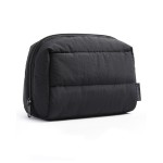 BAGSMART Travel Makeup Bag, Wide Opening Cosmetic Bag Compact & Spacious, Water-Resistant Travel Organizer Pouches for Women (Black)