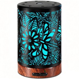 Essential Oil Diffuser Aromatherapy Diffuser - Metal Aroma Diffuser for Home 150ml Ultrasonic Cool Mist Diffuser with 7 Colors Light Auto Shut-Off Protection for Home Office Decor & Gift (Dragonfly)