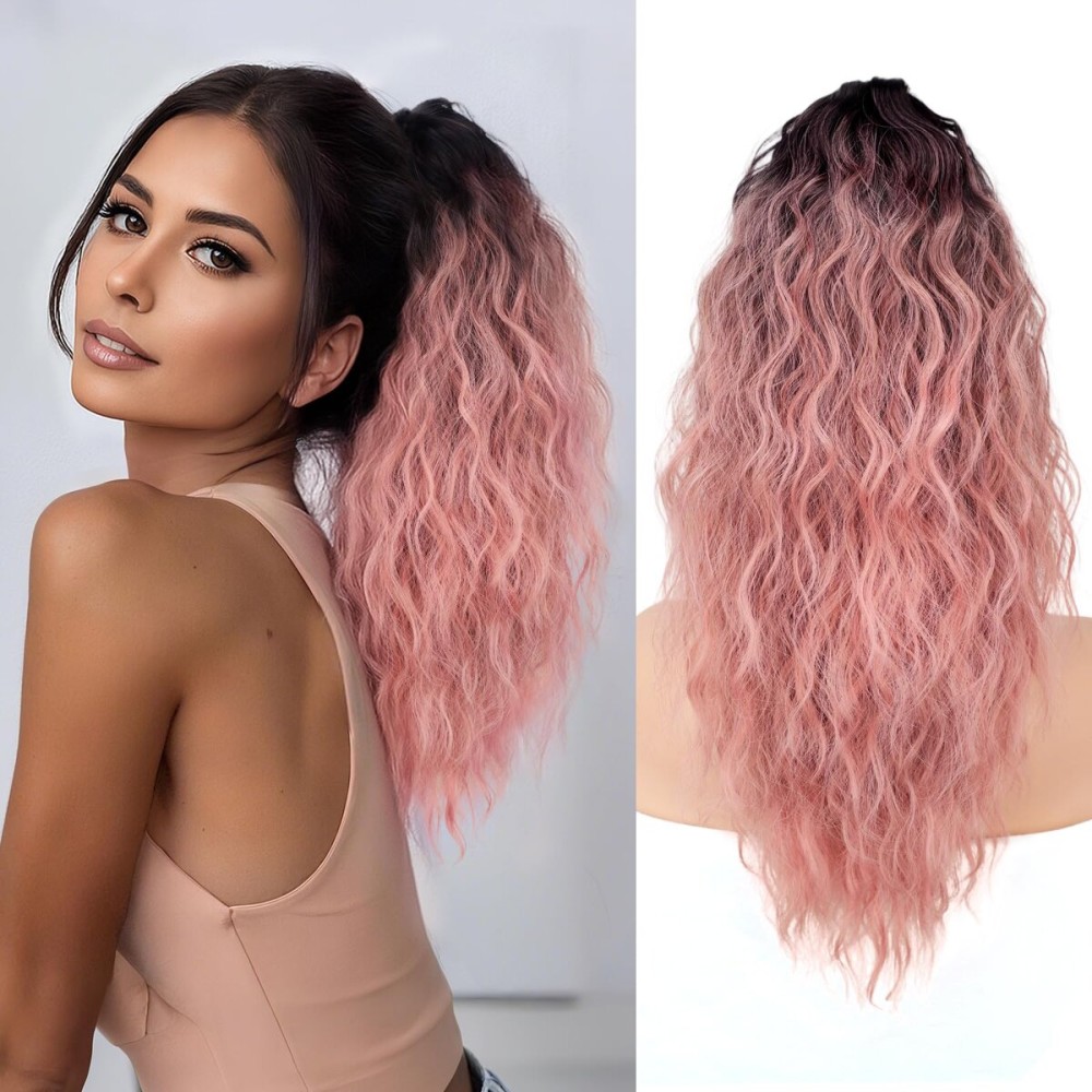 ORSUNCER Ponytail Extension Claw Clip 18 Curly Pony Tail Clip in Hair Extensions Fluffy Natural Looking Synthetic Hairpieces for Women