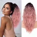 ORSUNCER Ponytail Extension Claw Clip 18 Curly Pony Tail Clip in Hair Extensions Fluffy Natural Looking Synthetic Hairpieces for Women