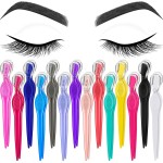 Mudder 28 Pcs Eyebrow Razor Knife Shaver Trimmer Shaver Multipurpose Exfoliating Tool Facial Hair Removal for Women Valentine Gift Giving (Color Mixing)