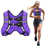 Poudee Weighted Vest, 16LB Weight Vest for Men Women, Body Weight Vests Adjustable with Reflective Stripe for Strength Training, Running, Training Workout, Jogging, Walking - 16LB, Purple