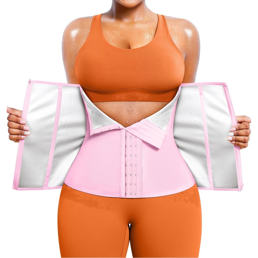 TrainingGirl Waist Trainer for Women Lower Belly Waist Trimmer Corset Tummy Wrap Workout Sweat Belt Band Sports Sauna Suit