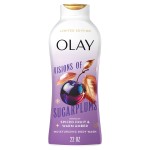 Olay Body Wash for Women, Hydrating & Moisturizing, Holiday Edition, With Plant Based Cleansers, B3 Complex, For All Skin Types, Visions of Sugarplums with Spiced Fruit & Warm Amber Scent, 22 fl oz