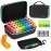 Monthly Pill Organizer 2 Times a Day with Weekly Pill Bag, 30 Day Pill Organizer 2 Times a Day with Large 32 Compartments, Monthly Stickers, Pill Cutter, Hard Travel Case Medicine Vitamins Case