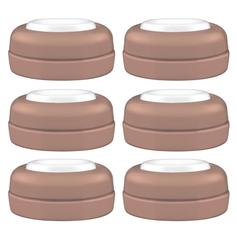 Maymom Screw Lids Aka Travel Caps with Rewritable Sealing Disc Compatible with Avent, Maymom Wide Mouth Bottles; Cap Replace Avent Natural Bottle Sealing Ring and Sealing Disc, 6pcs. (Brown)