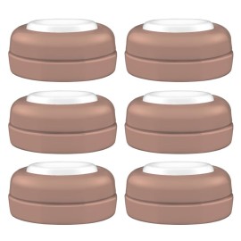 Maymom Screw Lids Aka Travel Caps with Rewritable Sealing Disc Compatible with Avent, Maymom Wide Mouth Bottles; Cap Replace Avent Natural Bottle Sealing Ring and Sealing Disc, 6pcs. (Brown)