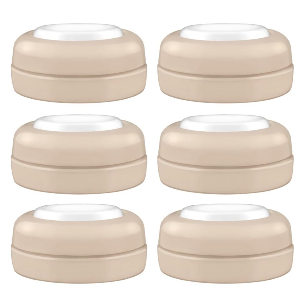 Maymom Screw Lids Aka Travel Caps with Rewritable Sealing Disc Compatible with Avent, Maymom Wide Mouth Bottles; Cap Replace Avent Natural Bottle Sealing Ring and Sealing Disc, 6pcs. (Khaki)
