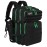 LHI Military Tactical Backpack for Men and Women 45L Army 3 Days Assault Pack Bag Large Rucksack with Molle System - Black with green zipper