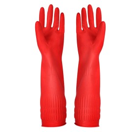 YSLON Rubber Cleaning Gloves Kitchen Dishwashing Glove 6-Pairs,Waterproof Reuseable.(Large)