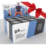 WARM BODY COLD MIND 1.85 Premium Weightlifting Thumb Tape - Hook Grip Tape for Powerlifting, Cross Training, Gym Tape, Workout, Weight Lifting Tape, Athletic Finger Wrap (24 Rolls Black)