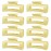 TOCESS Hair Claw Clips for Women - 8PK Large Neutral Matte Square Jumbo Hair Clips for Thick, Thin, Long, Short, Curly Hair Girls, Big Jaw Clip Set for Daily Use (Lemon Yellow)