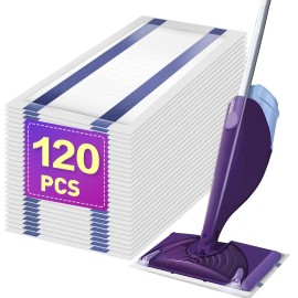 Mopping Pad Refill for Wet Jet Mop, Disposable Multi Surface Wetjet Hardwood Floor Cleaner Spray Mop Pads Refills, Thickness & Absorbent (120)