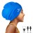 Kids Extra Large Swim Cap for Long Hair, Waterproof Silicone Swimming Caps for Boys Girls Children Youth Teen, Large Swim Hat for Long Thick Curly Hair & Dreadlocks Braids Weaves Afro Hair(Blue)