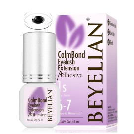 BEYELIAN Sensitive Eyelash Extension Glue 0.17fl.oz/5ml / 1Sec Drying Time/Retention - 6-7 Weeks/Black Adhesive/Professional Hypoallergenic Formaldehyde-Free Lash Extension Glue Supplies