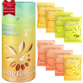 BodyRefresh Shower Steamers Aromatherapy - Birthday Gifts for Women, Mom, 8 Pack Shower Bombs with Essential Oils, Stress Relief, Christmas Gifts for Women Men, Adult Teens Stocking Stuffers 2025