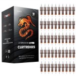 50 Assorted Tattoo Cartridge Needles Mixed Size 10 Bugpin Round Liner Shader - 15 Pcs each of 3RL, 5RL - 10 Pcs 7RL - 5 Pcs each of 3RS, 7RS Pro Disposable Membrane Tattoo Needles