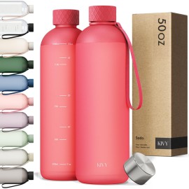 KIVY Tritan Water Bottle 2nd Generation (Coral, 50oz)