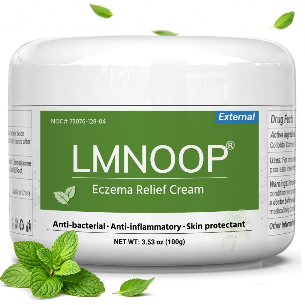 LMNOOP Eczema Cream for Dry, Itchy, Irritated, and Eczema Prone Skin, Maximum Strength Treatment Ointment for Rash, Psoriasis, Dermatitis (Contains Menthol) 3.53oz