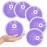 ICEWRAPS Round Ice Packs for Injuries Reusable, Hot and Cold Gel Ice Packs for Injuries, Hot & Cold Packs Compress Soft & Flexible, Fast Relief & Recovery (5-Pack/Purple- with Cloth Backing)