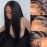 Ladoux 13x6 Lace Front Yaki Straight Wig HD Transparent Yaki Straight Frontal Closure Human Hair Wigs for Women 16Inch 180% Density Glueless Wig Pre Plucked With Baby Hair