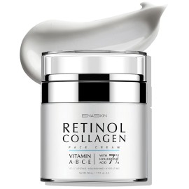EnaSkin Retinol Collagen Face Cream: Wrinkle Cream for Women, Neck & Dcollet Anti Aging Moisturizer with 7% Hyaluronic Acid Serum - Day/Night Skin Firming & Tightening, 1.7 Oz