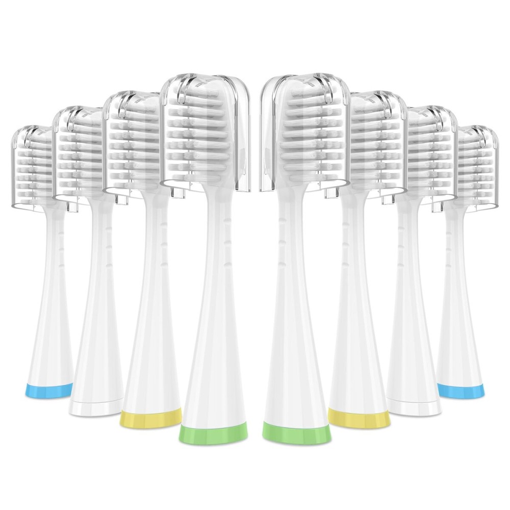 Oralphi Sensitive Gum Care Replacement Brush Heads for Waterpik Complete Care 5.0/9.0 (CC-01/WP-861), STRB-3WW, Ultra Soft Bristles with Cover, Sonic Electric Tooth Brush Refill Heads (8-Pack, White)