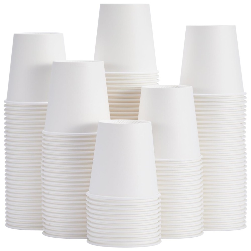 Lamosi 5 oz White Paper Cups 300 Pack, Small Paper Cups, 5 oz Disposable Bathroom Cup for Mouthwash, Parties, Picnics and Barbecues