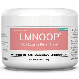 LMNOOP Baby Eczema Relief Cream, All-Natural Herbal Formula for Safe, Soothing Skin Protection Against Rashes, Dryness, Redness, and Itchiness, 3.53oz