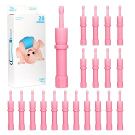 uhfi Gas and Colic Reliever for Babies, Baby Gas Colic Relief, Natural Solution for Baby Colic and Gas Relief, Safe & Effective Instant Constipation Relief for Babies, 20 Count (Pink)