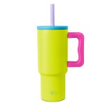 Simple Modern Kids 24 oz Tumbler with Handle and Silicone Straw Lid | Spill Proof and Leak Resistant | Reusable Stainless Steel Bottle | Gift for Kids Boys Girls | Trek Collection | Paradise Bay Mix