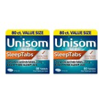 Unisom SleepTabs, Nighttime Sleep-aid, Doxylamine Succinate, 80 Tablets, 2 pk
