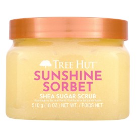 Tree Hut Sunshine Sorbet Shea Sugar Scrub, Exfoliating Body Scrub Removes Dead, Dry Skin for a Soft & Hydrated Feel, Nourishing Essential Body Care, 18 fl oz.