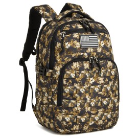 Wotony Military tactical backpack, backpack for men black small tactical assault bag (yellow maple, 20 inch)