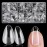 AddFavor Short Almond Nail Tips, 600pcs Soft Gel Nail Tips Almond Fake Nails Full Cover Clear False Acrylic Nails Tip for Press on Nails, Nail Extensions