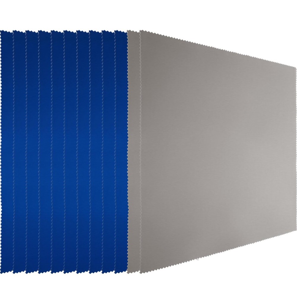 Frienda 12 Pack Large Microfiber Glass Cleaning Cloths 12 x 12 Inch Oversized Sunglasses Cleaning Cloths for Electronics Glasses Screens and Lenses(Blue,Deep Gray)